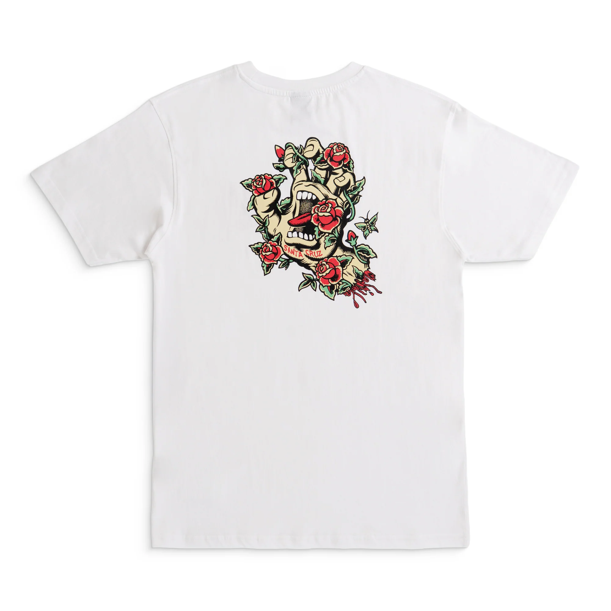 Santa Cruz Roskopp Screaming Rose Flash T-Shirt White