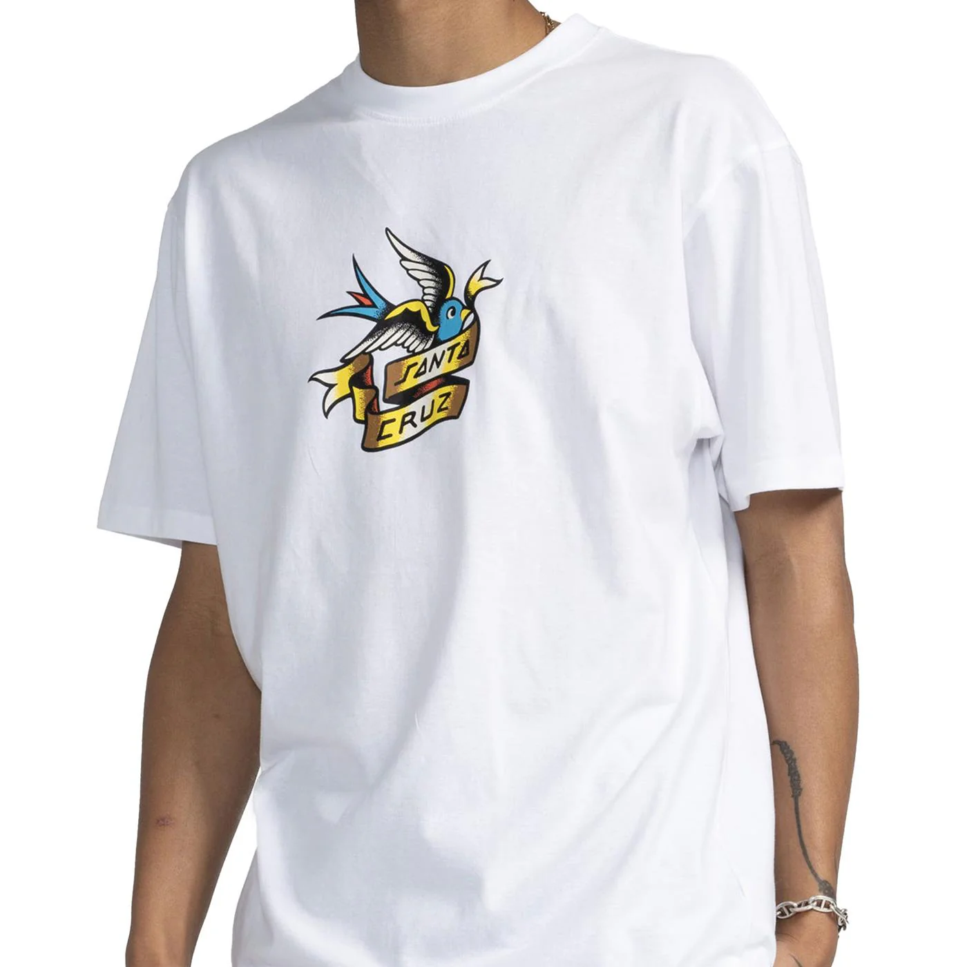 Santa Cruz Sommer Sparrow Front T-Shirt White - Image 3