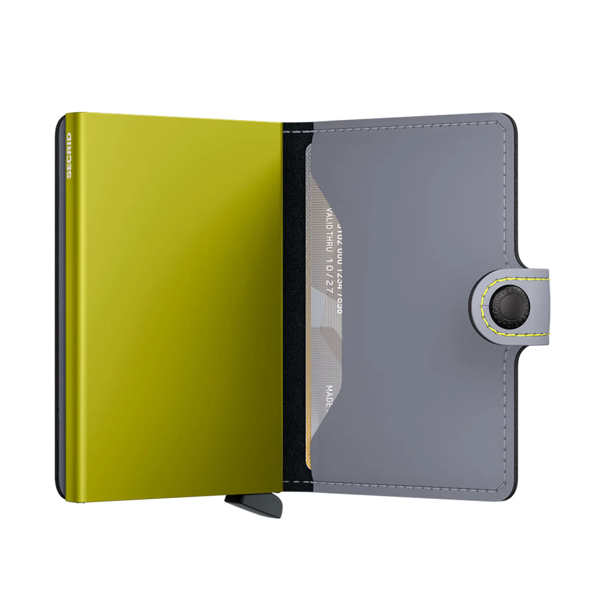 Secrid Miniwallet Matte Grey & Lime - Image 3