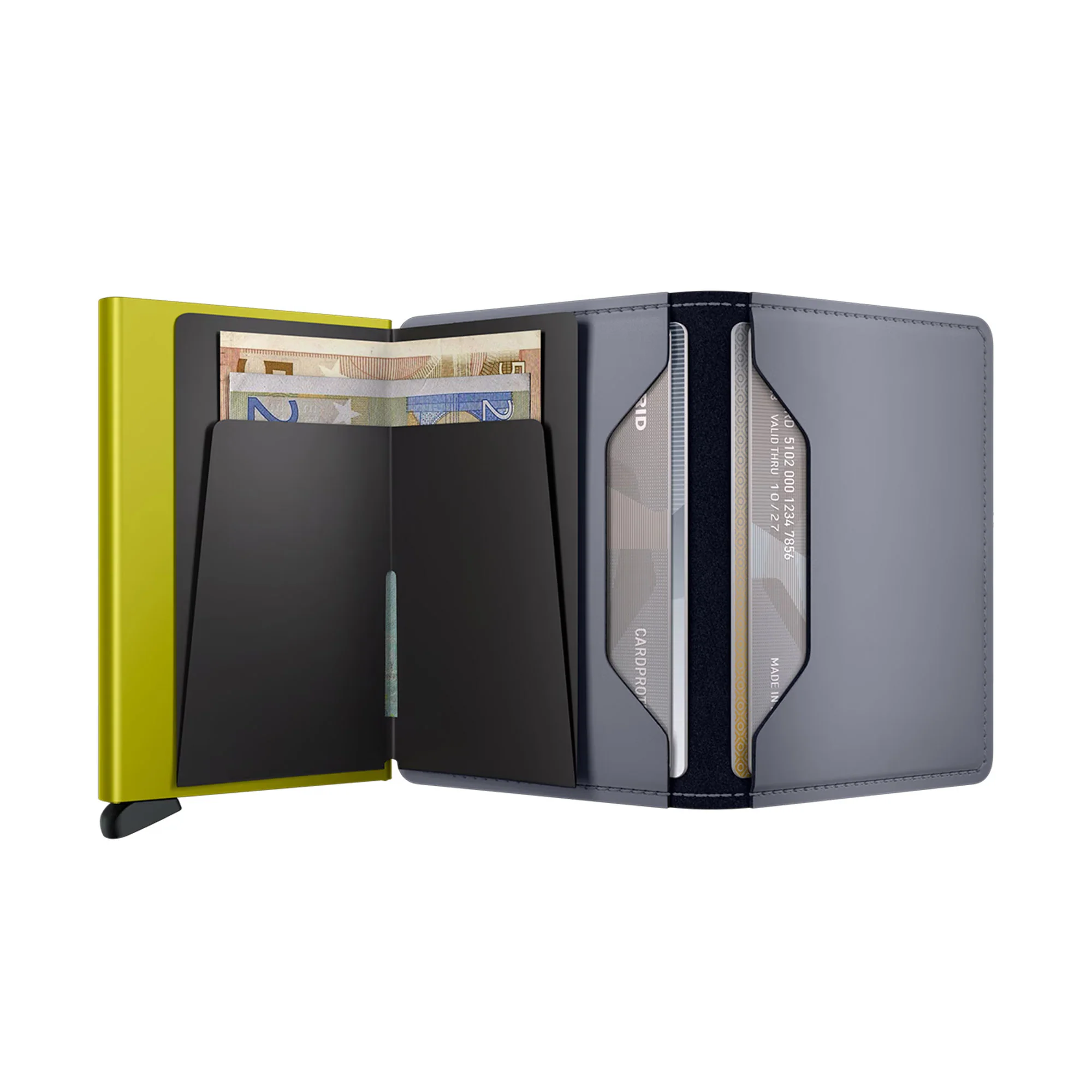 Secrid Slimwallet Matte Grey & Lime - Image 4