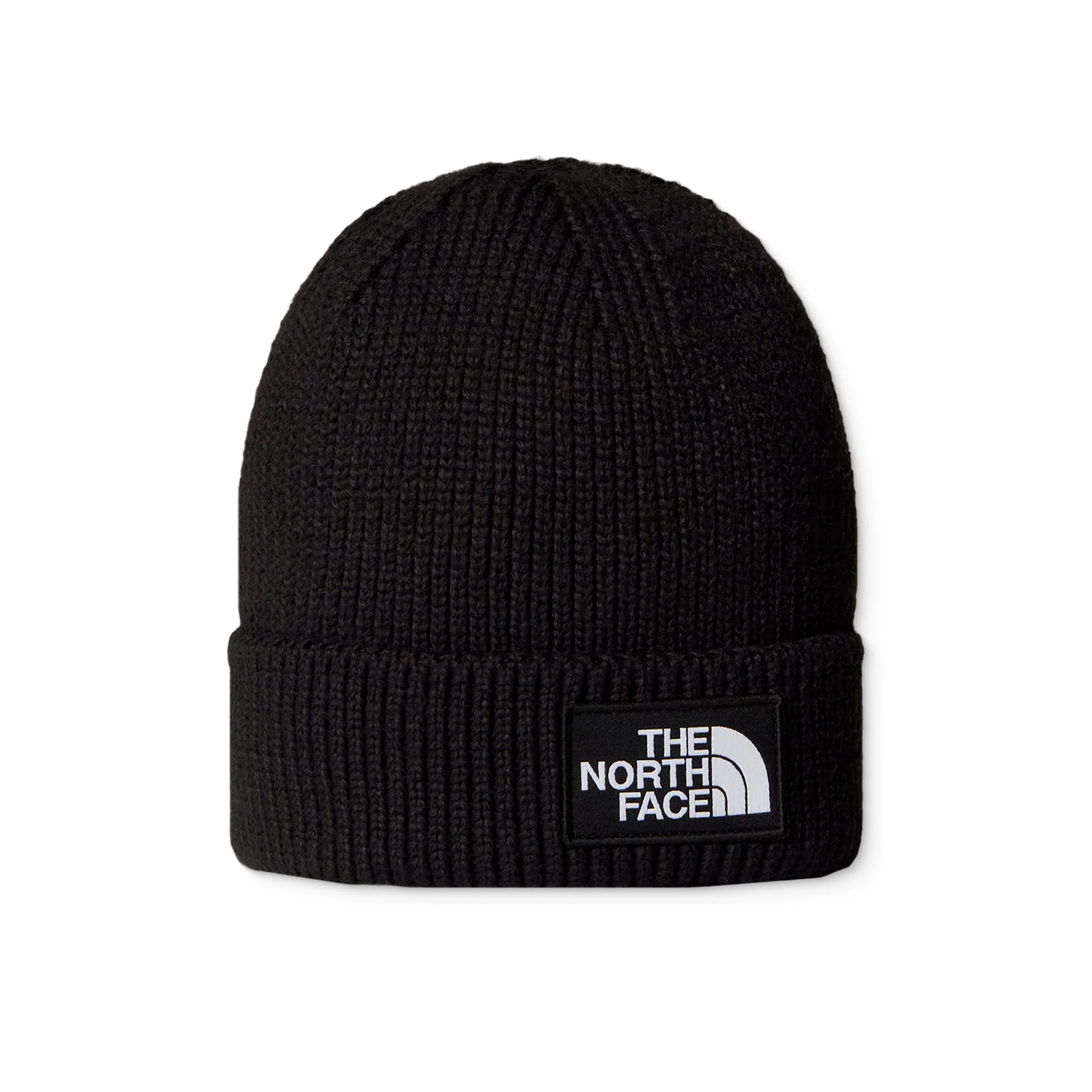 The North Face Logo Box Cuffed Beanie TNF Black - Image 4