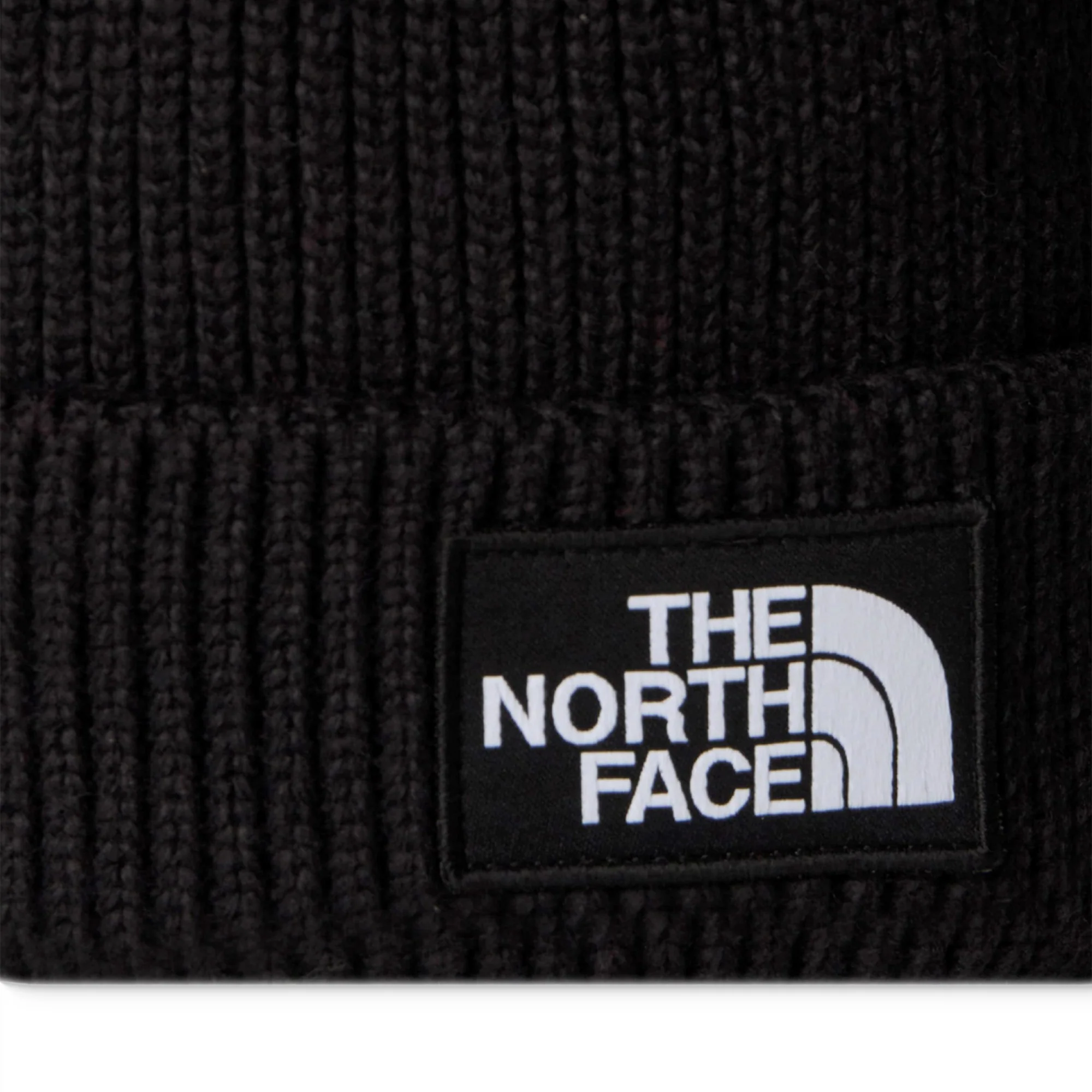 The North Face Logo Box Cuffed Beanie TNF Black - Image 5