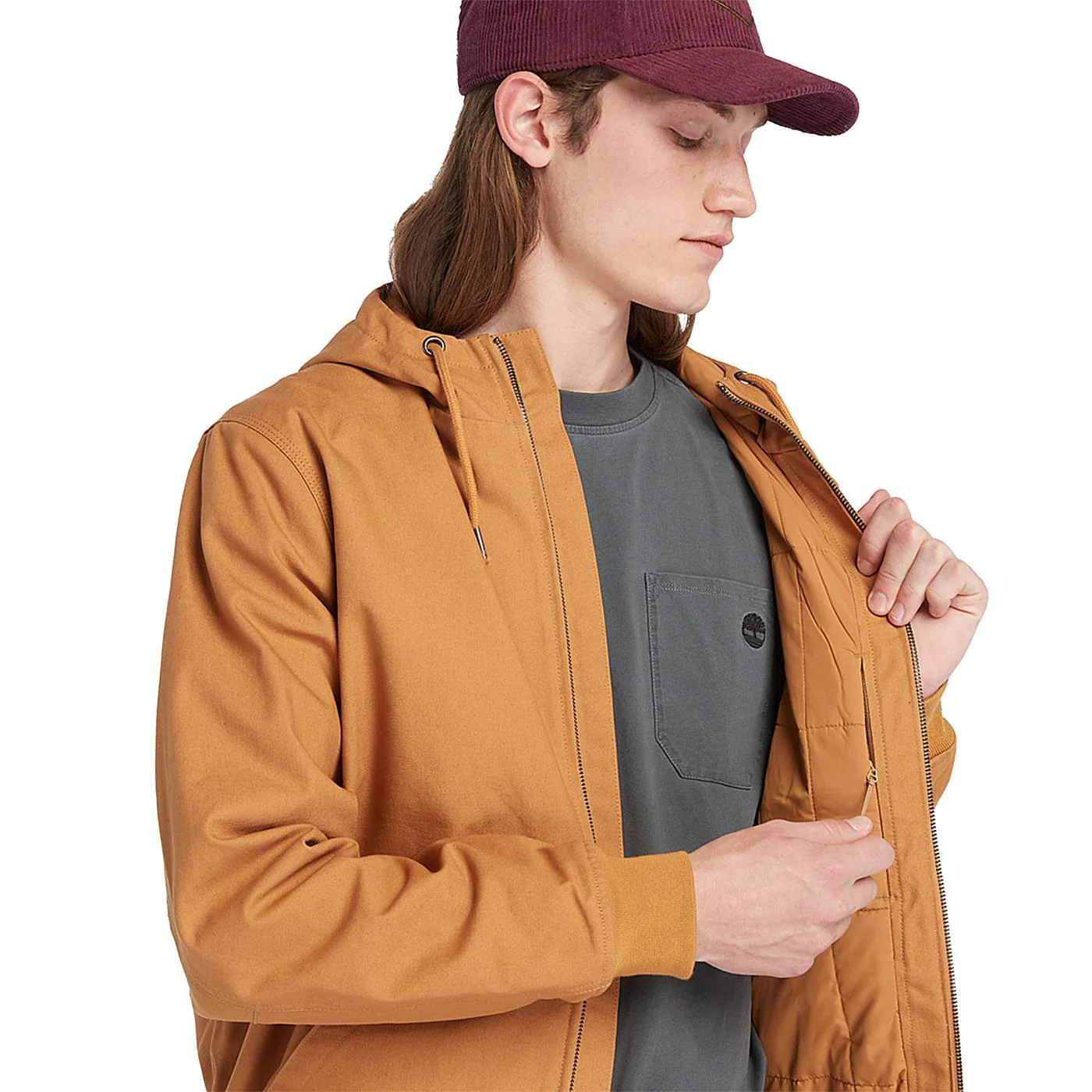 Timberland Canvas Bomber Jacket Wheat Boot - Image 3