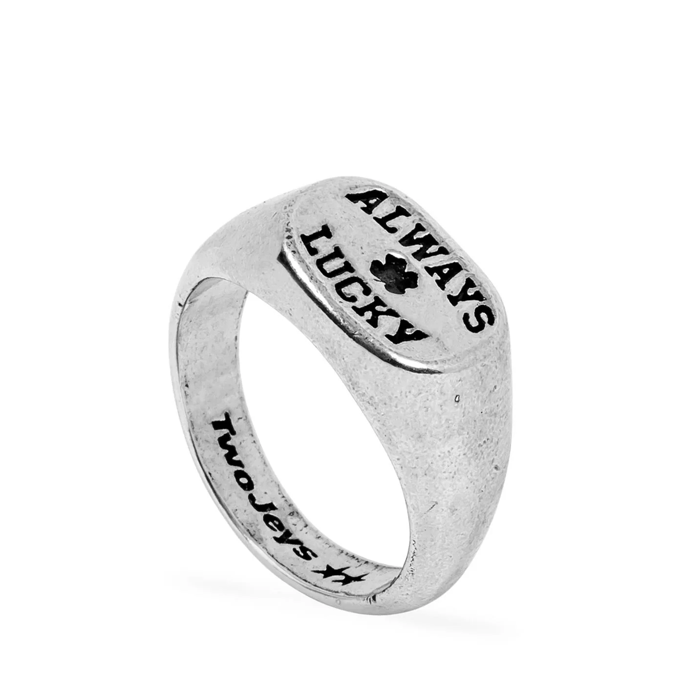 TwoJeys Always Lucky Signet Ring Silver