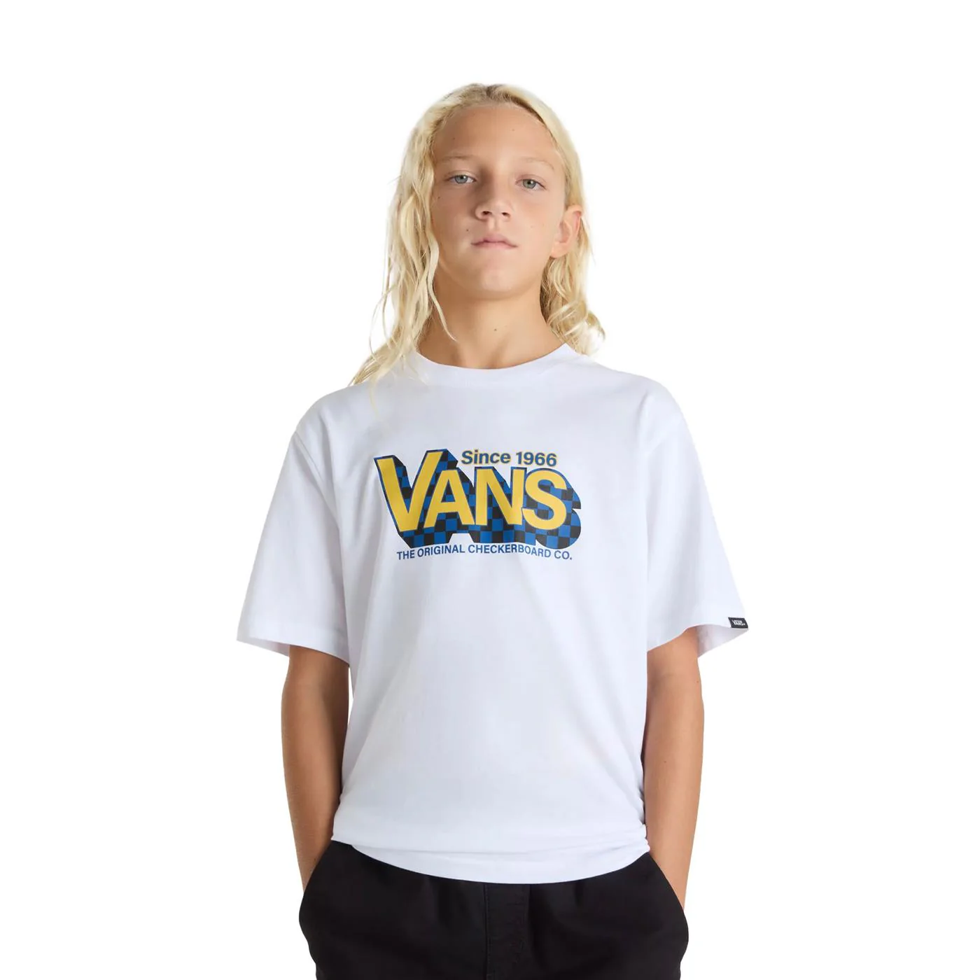 Vans Boys Checker Drop SS Tee White