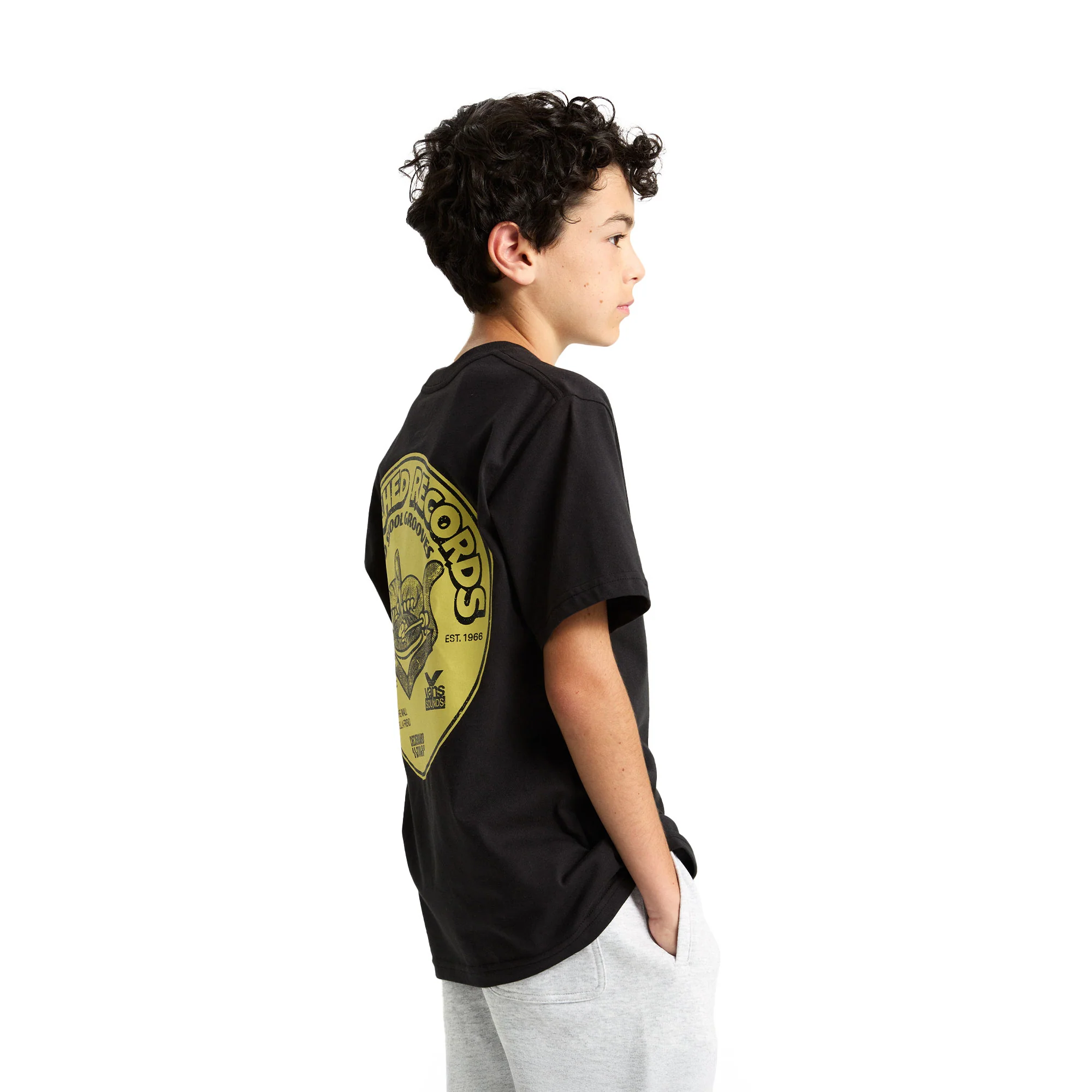 Vans Boys Scratched Records SS Tee Black - Image 2