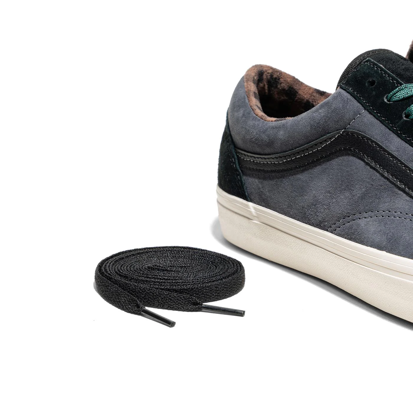 Vans Old Skool Pig Suede Plaid Gray/Black - Image 4