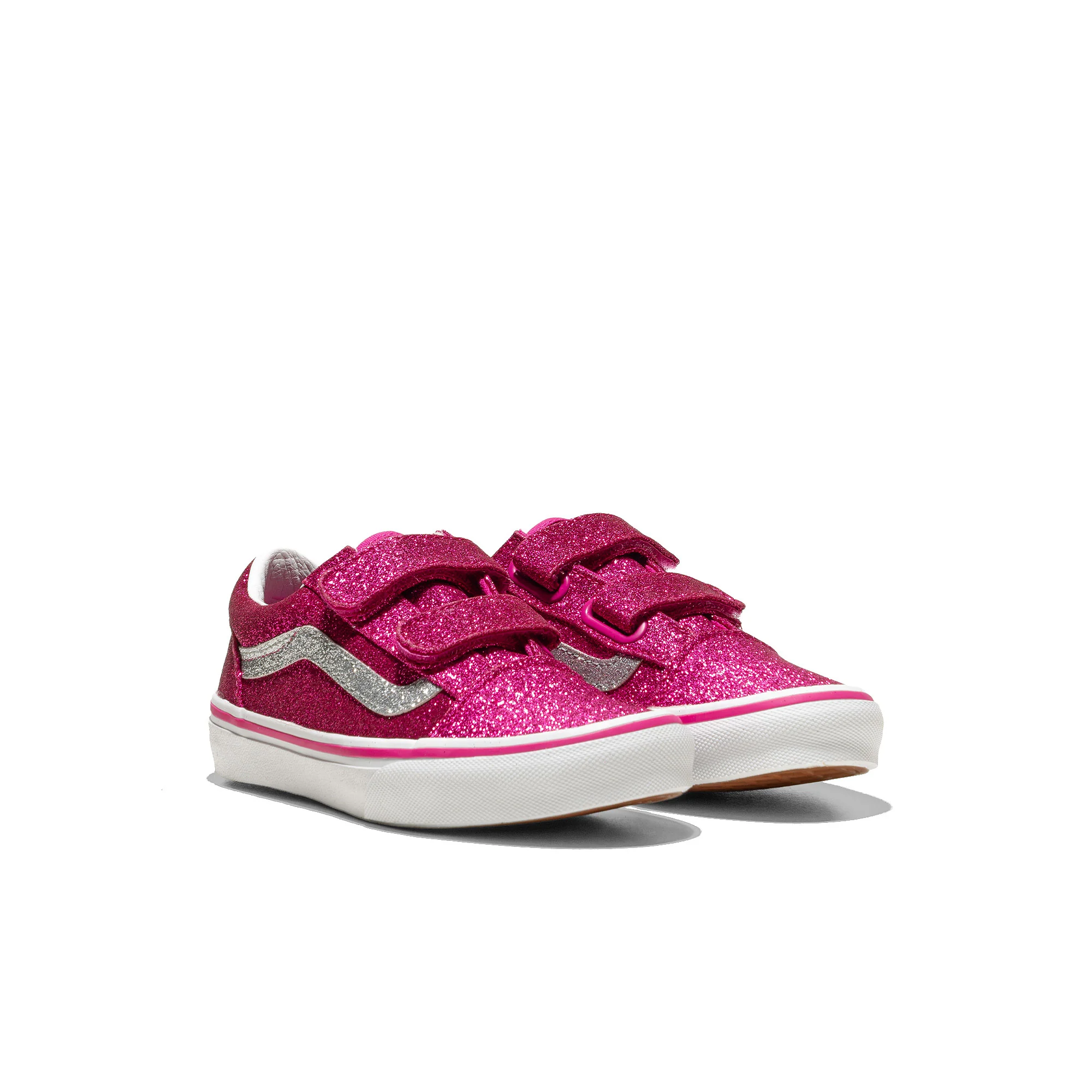 Vans Old Skool V Glitter Raspberry Rose - Image 2