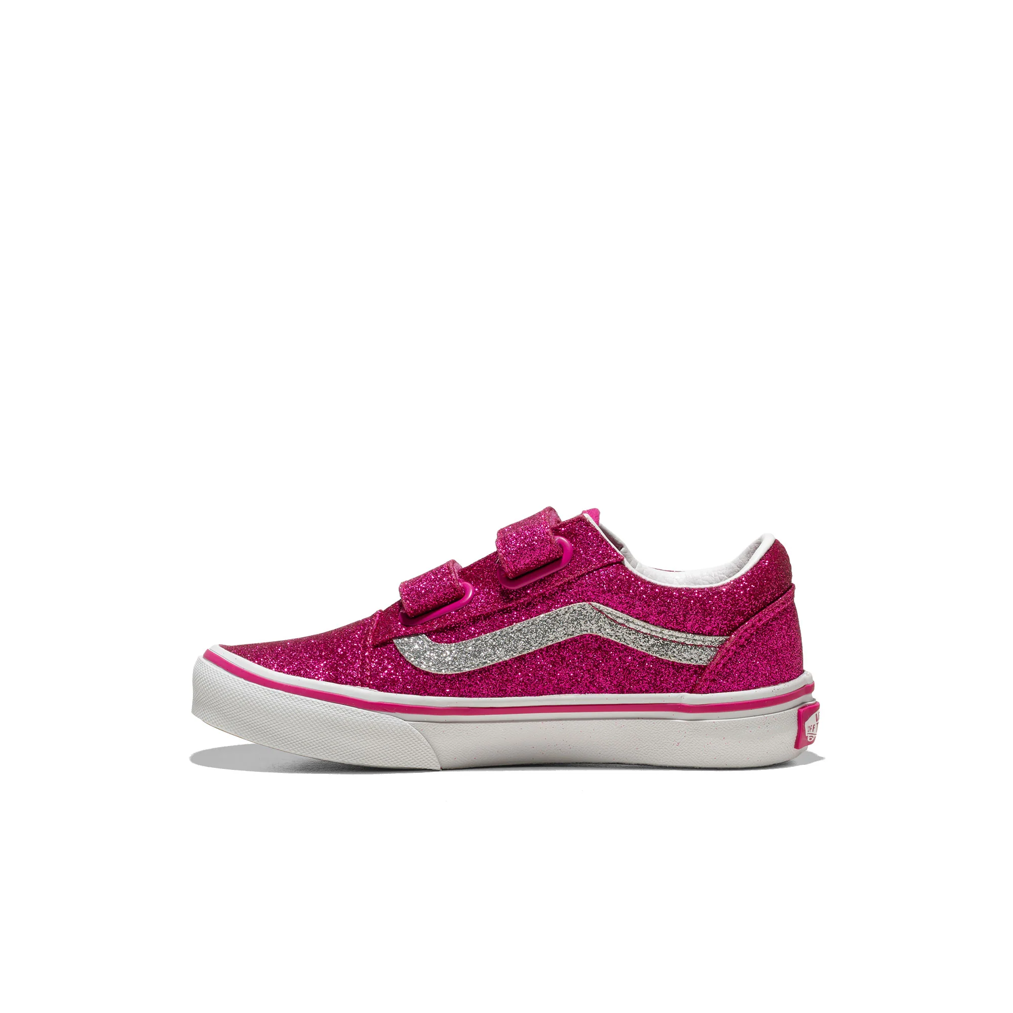 Vans Old Skool V Glitter Raspberry Rose - Image 3
