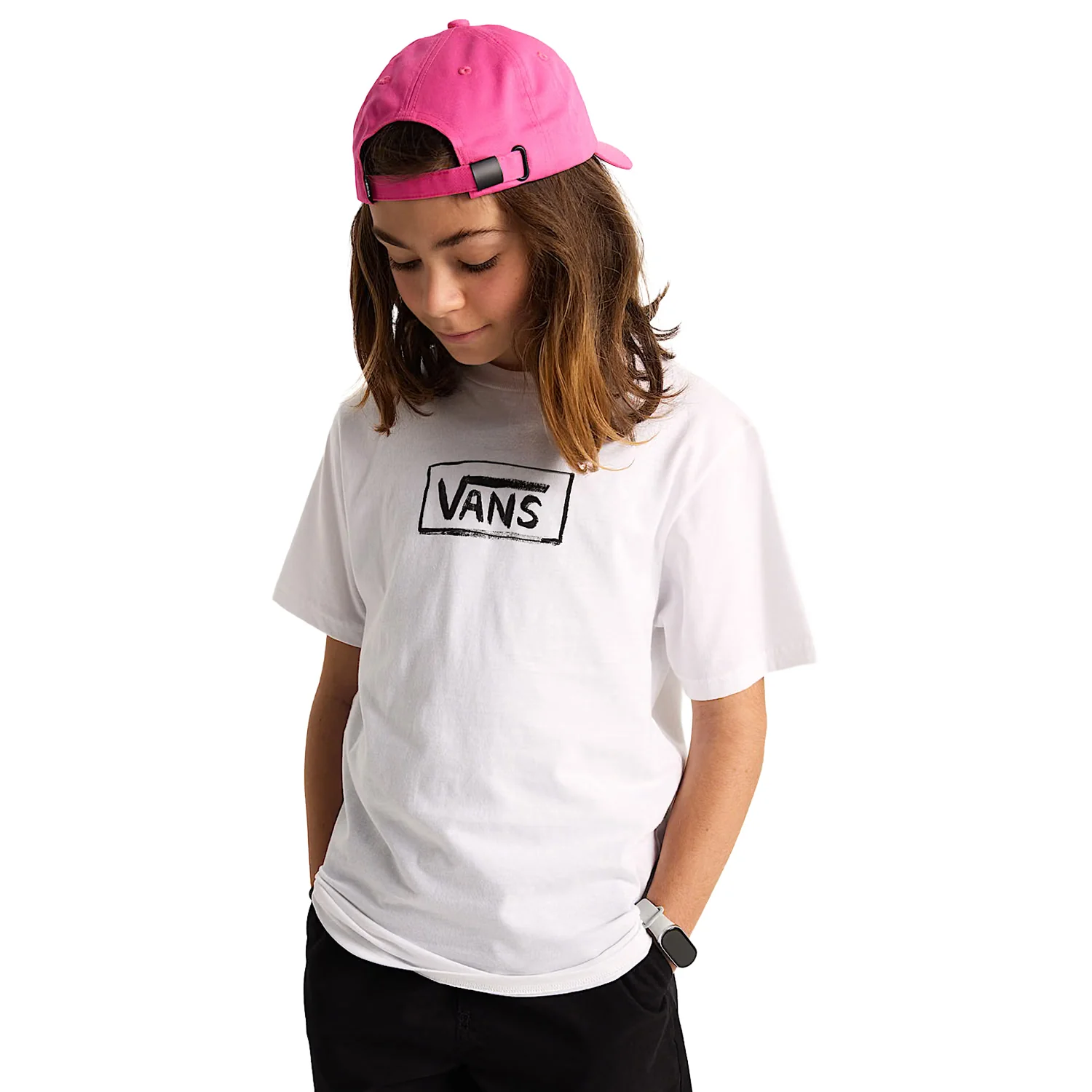 Vans Youth Vans On Canvas SS Tee White