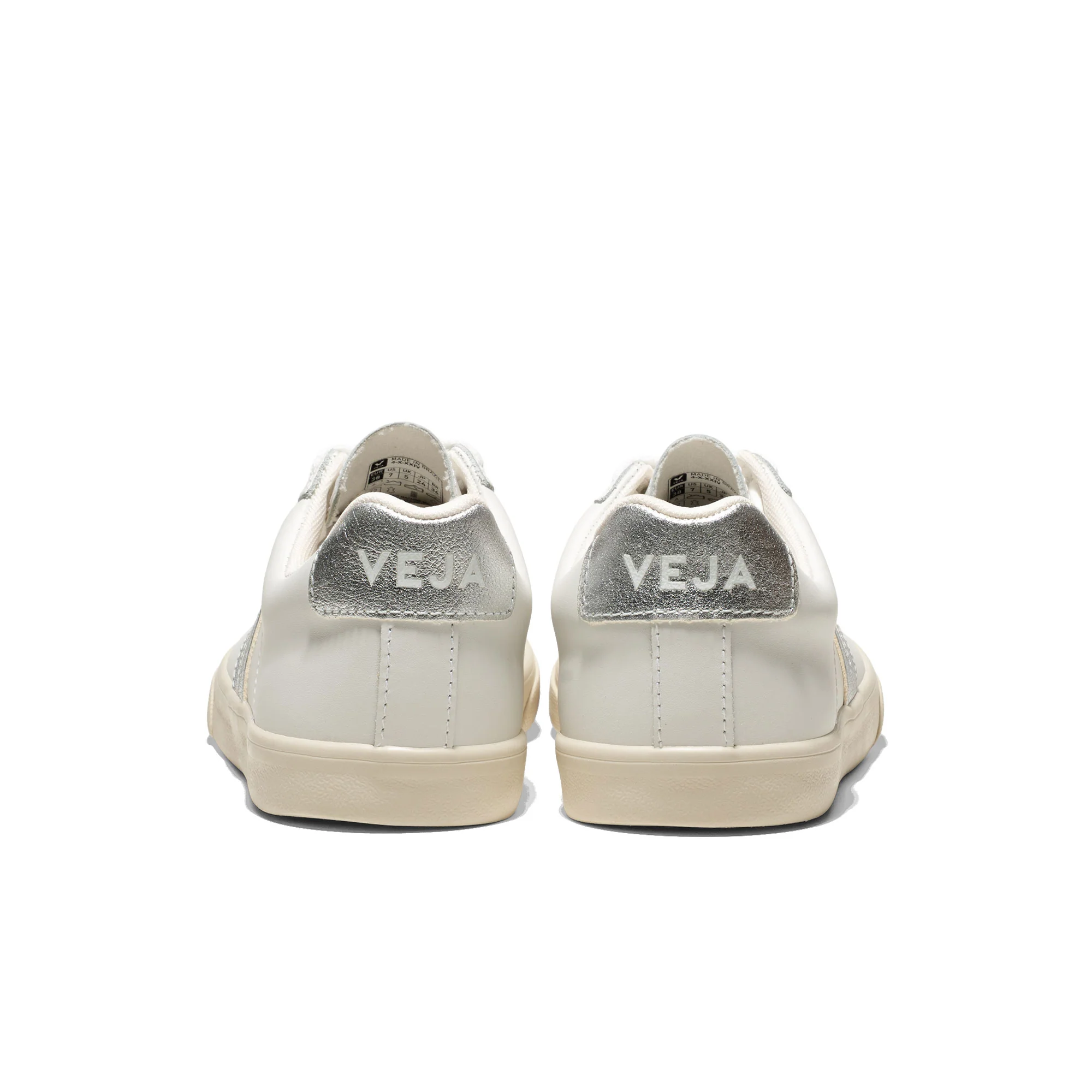 Veja Esplar Logo Leather White/Silver - Image 4