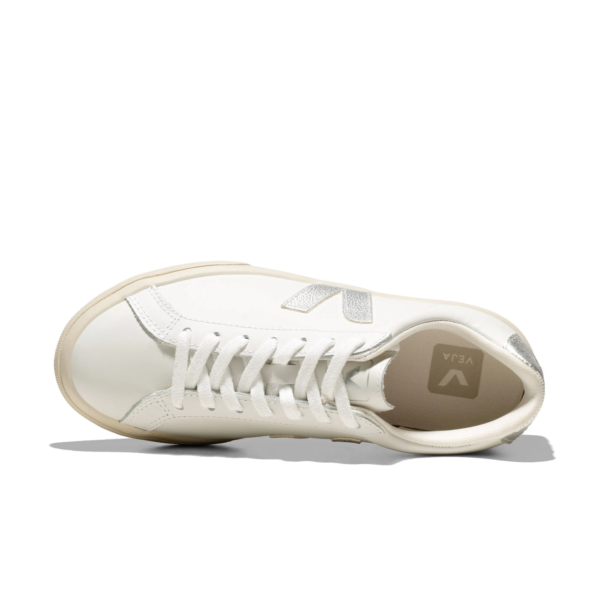 Veja Esplar Logo Leather White/Silver - Image 5