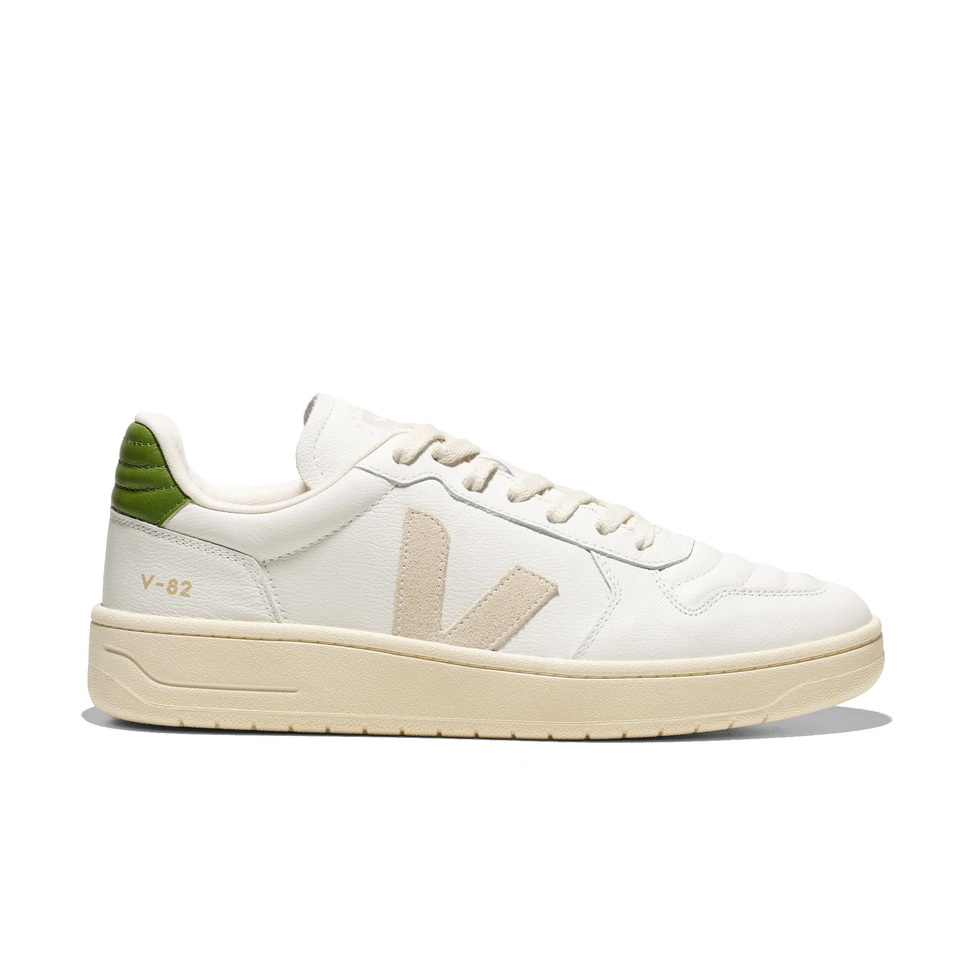 Veja V-82 Leather White/Pierre/Kiwi