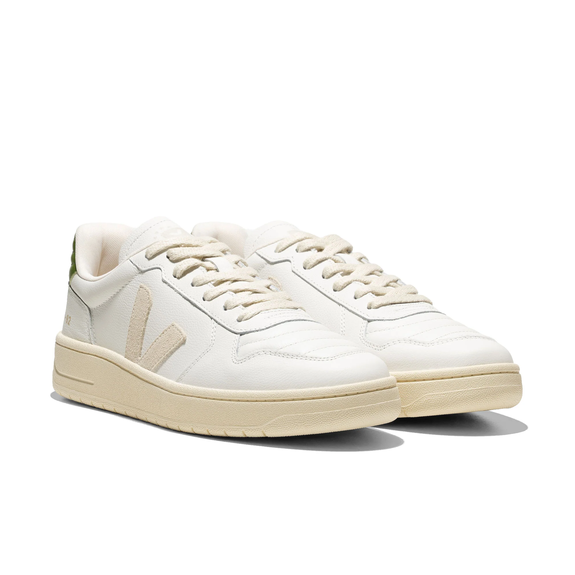 Veja V-82 Leather White/Pierre/Kiwi - Image 2