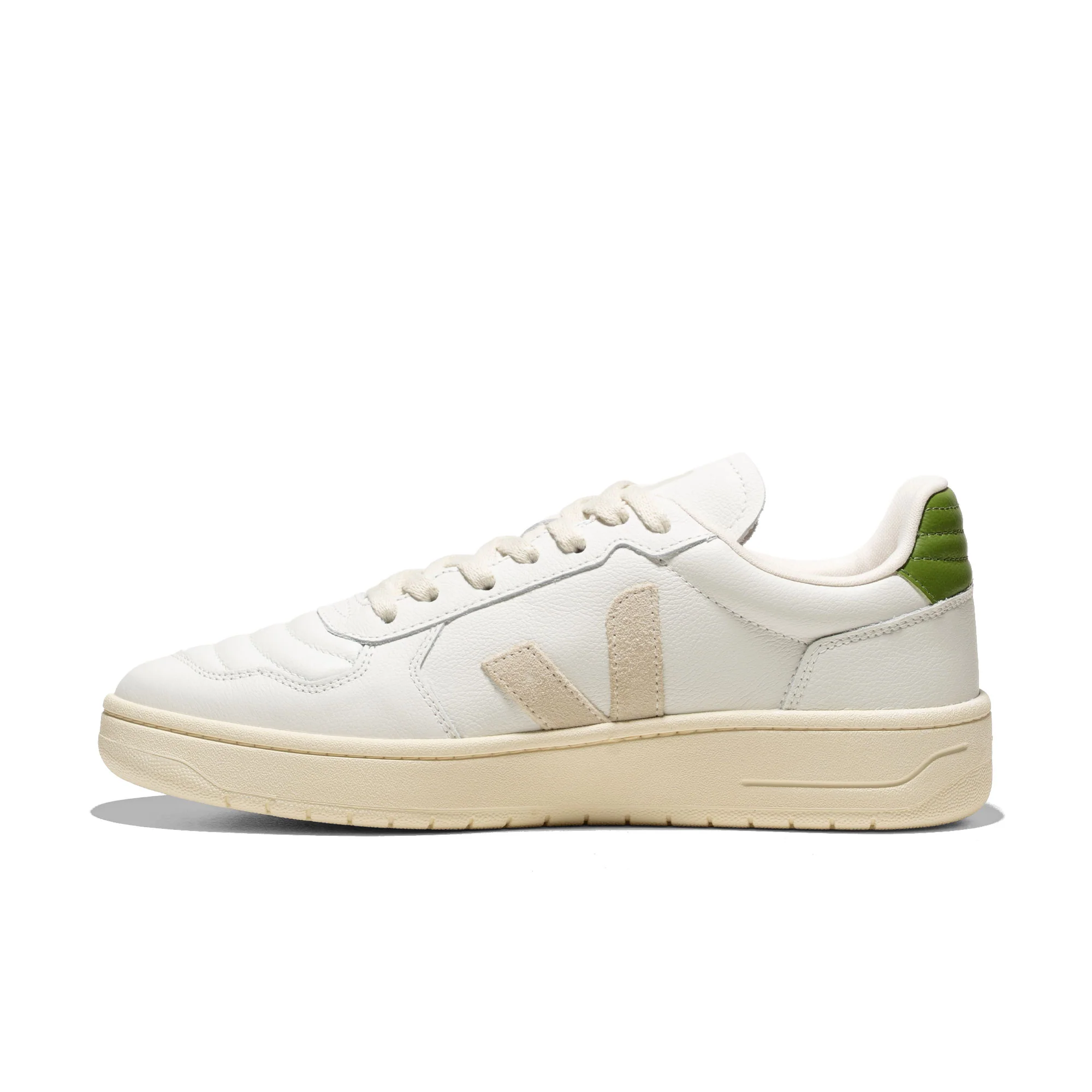 Veja V-82 Leather White/Pierre/Kiwi - Image 3